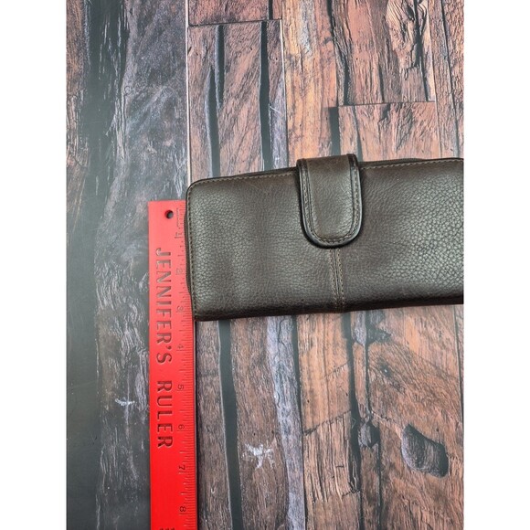 Womens Buxton Velvet Touch Leather Wallet Brown ID Cards Clutch Change Checkbook - Picture 10 of 11